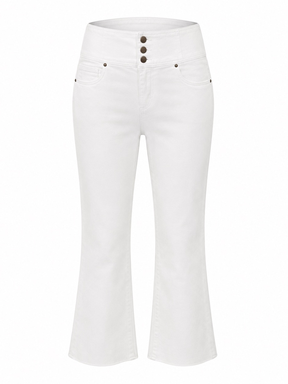 Bold Elements Womens Size 16 White High Rise Crop Flare Jeans NWT - Picture 1 of 14